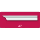 Плинтус потолочный ЛАГОМ 4-V экструзионный 2,0 м