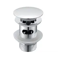 Клапан донный WasserKRAFT Push-up A024 с переливом, латунь