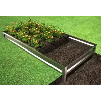 Грядка оцинкованная из металлополосы 1*4м, высота 20см