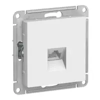 Механизм розетки компьютерной 1-местной СП AtlasDesign RJ45 белый Systeme Electric ATN000183
