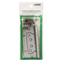 Петля накладная "БАБОЧКА" Ajax (Аякс) IN4000W SSC 100/P-2B 100x2,3 сатин.хром (2шт.)