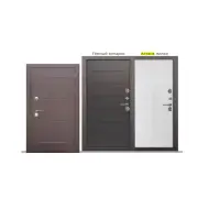 Дверь мет. FERRONI ISOTERMA 860х2050 "Л" Металл медный антик/астана милки МДФ (с терморазрывом)
