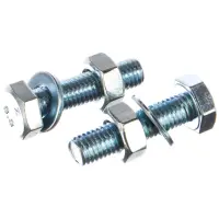 Болт с гайкой и шайбой М6х80 DIN 933 цинк (уп 4шт) SteelRex