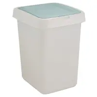 Ведро для мусора 25л с крышкой Степ (белый)