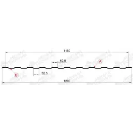Профнастил "Металлпрофиль" С-8(Тип), 0.4 мм, оцинкованный 1.2 * м2