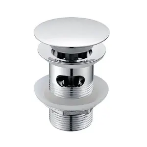 Клапан донный WasserKRAFT Push-up A024 с переливом, латунь