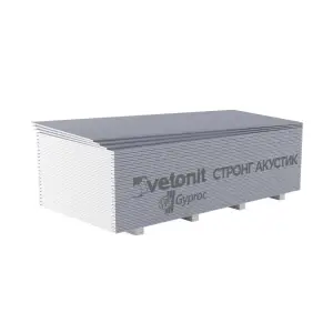 Гипсокартон ГКЛ Vetonit (Gyproc) Стронг Акустик ГСП-R-УК 2500*1200*15 мм