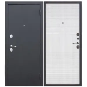 Дверь мет. FERRONI Гарда муар 7,5см 860х2050 "Л" Металл/БЕЛЫЙ ЯСЕНЬ МДФ