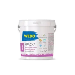Краска ВД интерьерная моющаяся супербелая WEDO WD7 1,3кг
