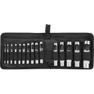 Пробойники для кожи , 3-25мм, 15шт, ЗУБР "МАСТЕР"