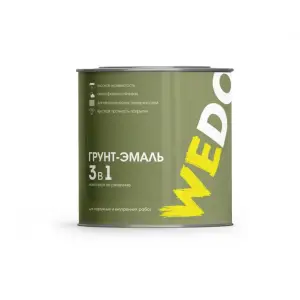 Грунт-эмаль по ржавчине 3 в 1 вишневая 20 кг WEDO