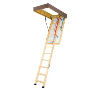 Лестница FAKRO LTK Thermo термоизоляционная деревянная, 60х100х280 см
