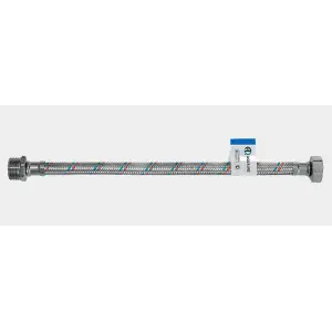 Подводка гибкая для воды 1/2" вн-нар 100 см, стальная гайка (AQUALINE 50/10)