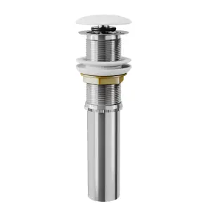 Донный клапан для раковины (умывальника) DK DC9016 1/4" клик-клак, белая крышка