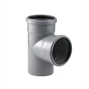 Тройник канализационный серый d 110x110/90 (Стройкомплект)