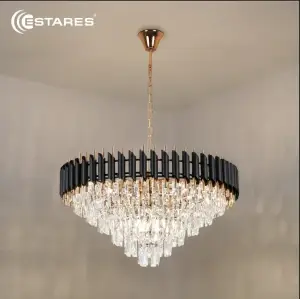 Люстра SANDRA 12хЕ14-750х1000-BKGD/CRYSTAL-220-IP20