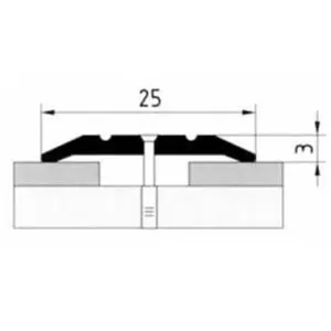 Порог АПС 001 алюминиевый 900*25*3 мм одноуровневый (35-орех светлый)