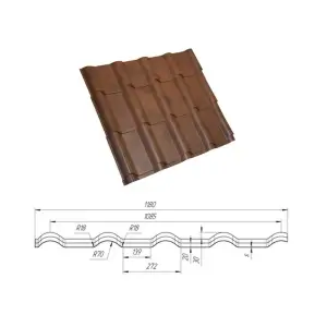 М\черепица, Kamea ПурЛайт матовый RAL **, 0.5мм Grandline, 1.18*м2