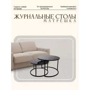 Комплект столов Матрешка чёрный