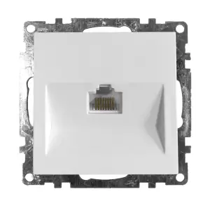 Розетка компьютерная 1-местная (механизм) СП STEKKER Катрин RJ-45 (GLS00-7107-01) белый