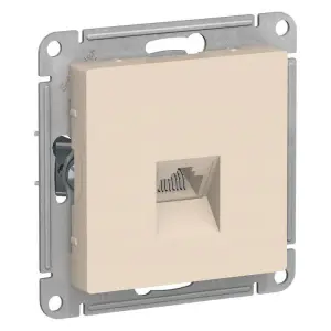 Механизм розетки компьютерной 1-местной СП AtlasDesign RJ45 беж. Systeme Electric ATN000283