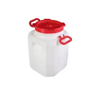 Бочка 30 л белая пластик дачная (квадратная)