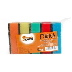 Губка для посуды РЫЖИЙ КОТ "Макси" (5шт)