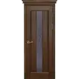 Дверь ОКА "Версаль NEW" стекло графит античный орех 70 (массив ольхи)