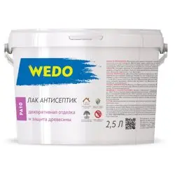 Лак-антисептик акриловый WEDO PA 10 красное дерево 2,5л
