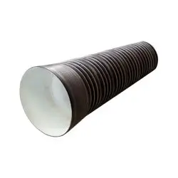 Труба канализационная гофрированная двухстенная FD-Plast D 500/427 с раструбом L-6м, черная SN6