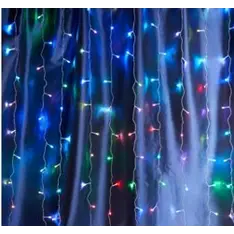 Гирлянда - занавес 230V 160 LED 1,5*1,5м, мультиколор плавная смена цветов, IP44 , сетевой шнур 3м в комплекте, CL18 Feron