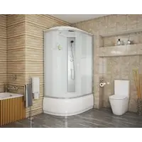Кабина душевая NIAGARA Eco 1200х800х2150, высокий поддон, стекло матовое, арт. E120/80/40R/MT