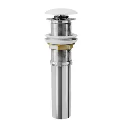 Донный клапан для раковины (умывальника) DK DC9016 1/4" клик-клак, белая крышка