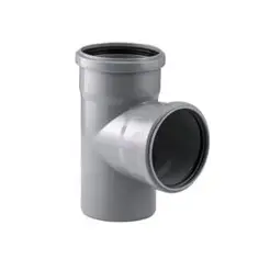 Тройник канализационный серый d 110x110/90 (Стройкомплект)