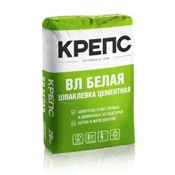 Шпаклевка цементная КРЕПС ВЛ белая 20 кг